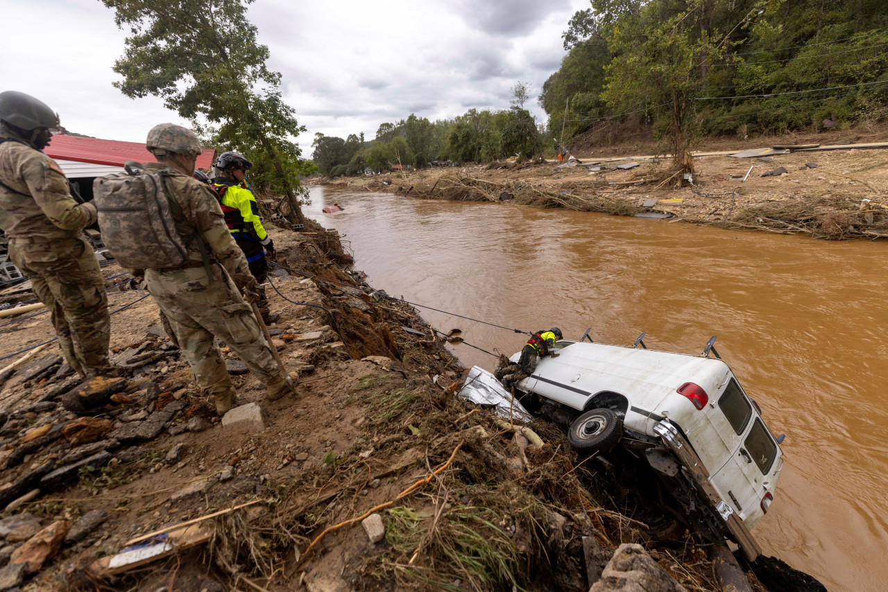 Destrozos por el huracán Helene. Foto: Reuters.