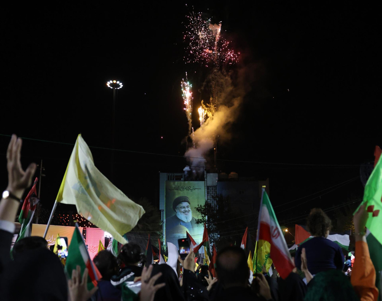 Festejos en Irán por los ataques contra Israel. Foto: EFE.