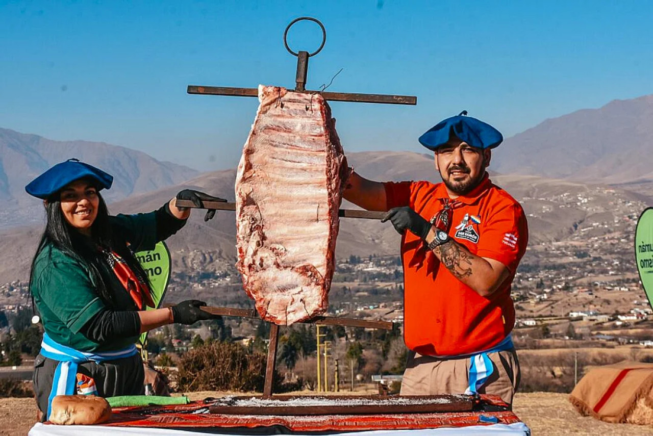 Festival del asado en Tafí del Valle. Foto NA.