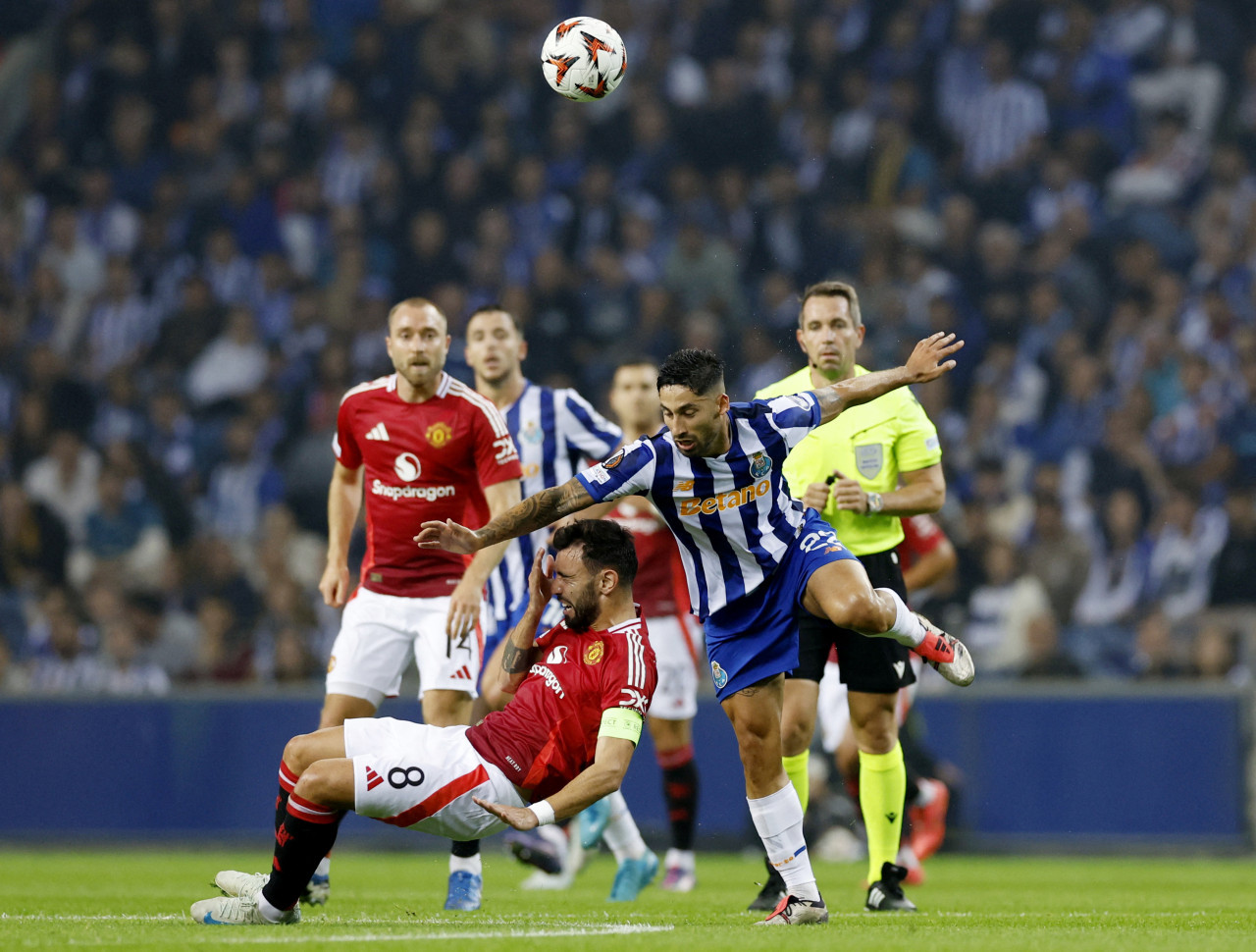 Alan Varela; Porto vs Manchester United; Europa League. Foto: Reuters