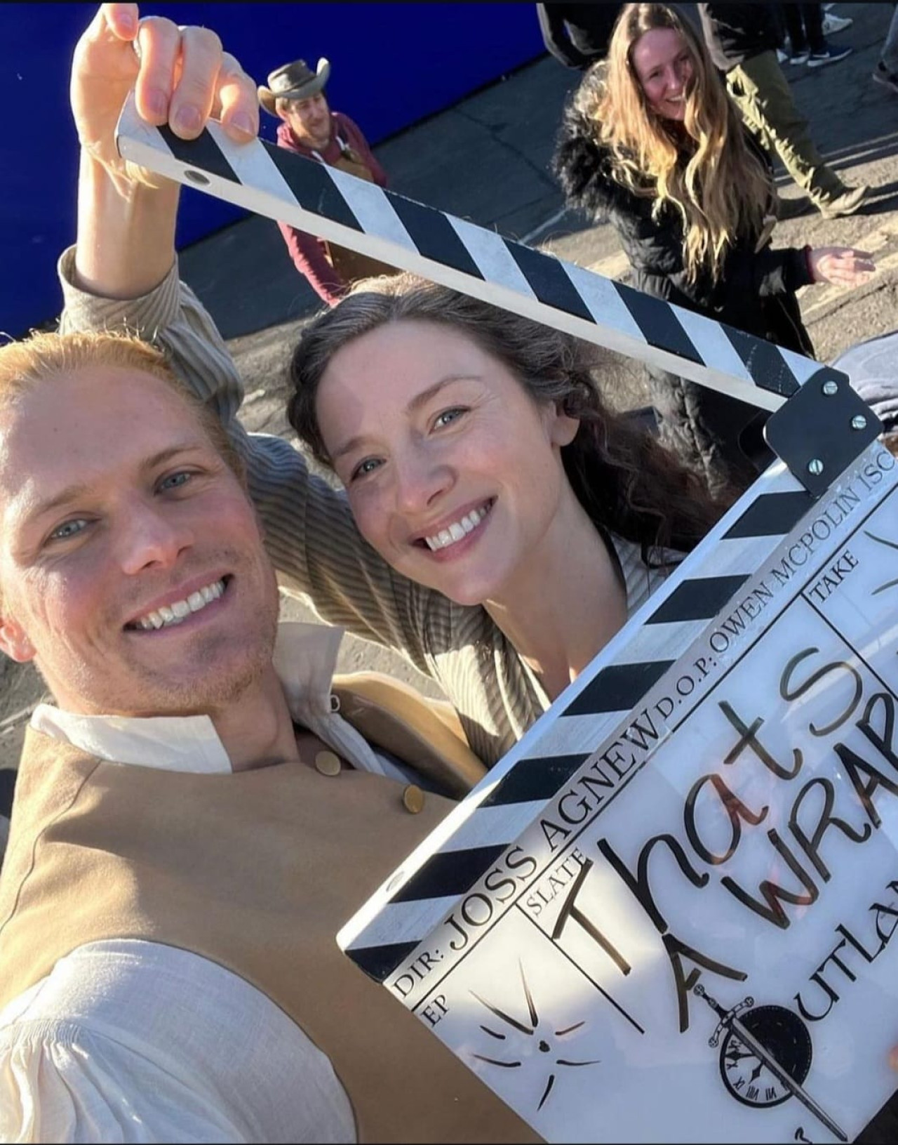 Caitriona Balfe y Sam Heughan. Foto: Instagram / caitrionabalfe.