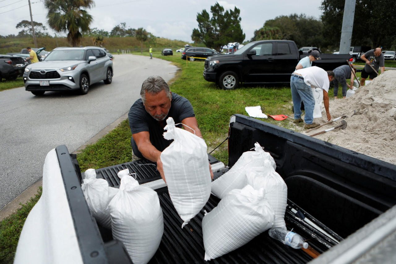 Gran evacuación en la previa al huracán Milton. Foto: Reuters.