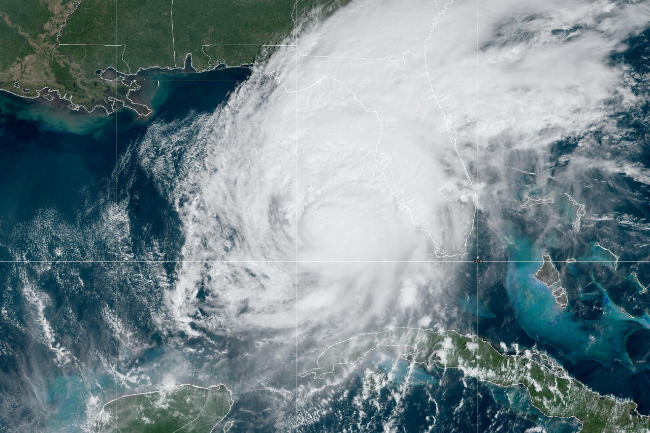 El avance del huracán Milton antes de tocar tierra en Florida. Foto: Reuters