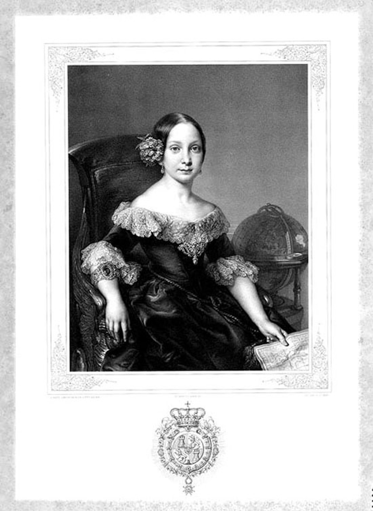 Isabel II de España. Foto: Canal 26 / Biblioteca Virtual Miguel de Cervantes.