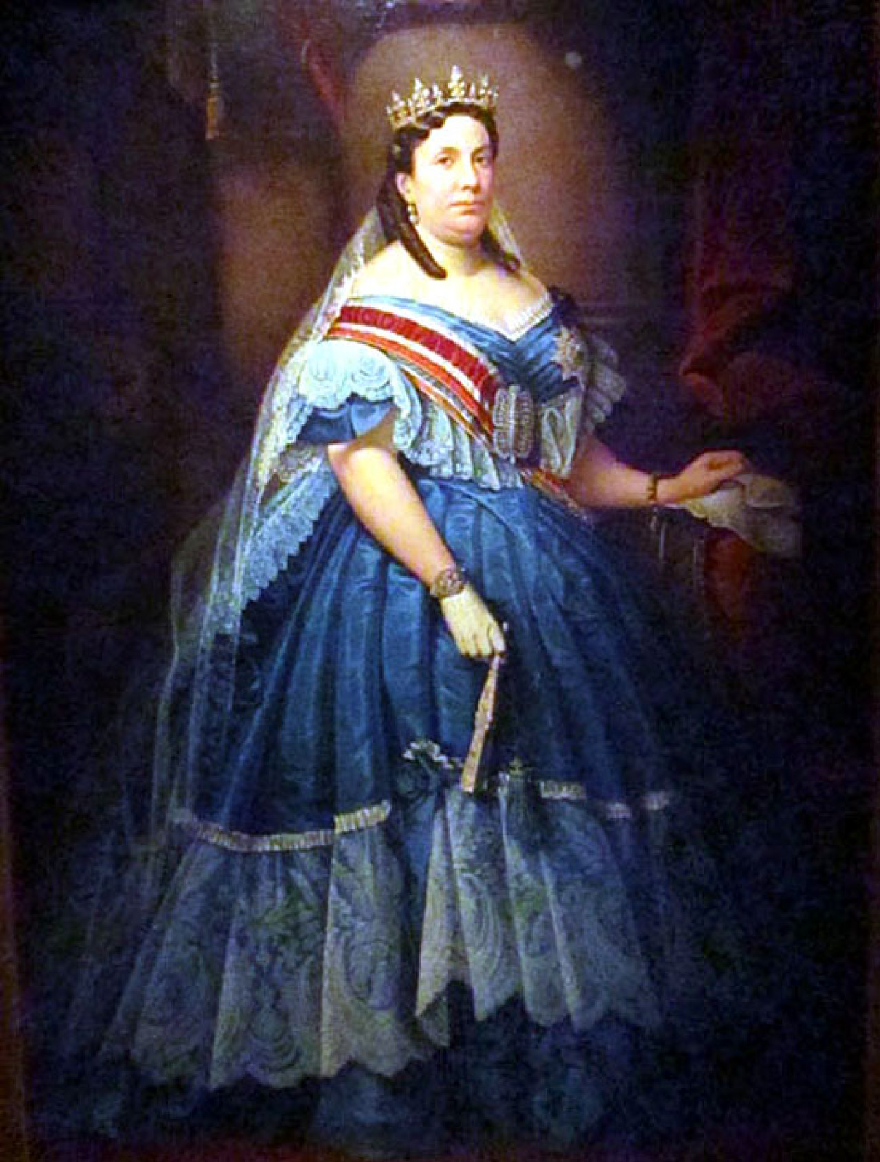 Retrato de Isabel II, expuesto en el Palacio de Cervelló (Valencia). Foto: Biblioteca Virtual Miguel de Cervantes.