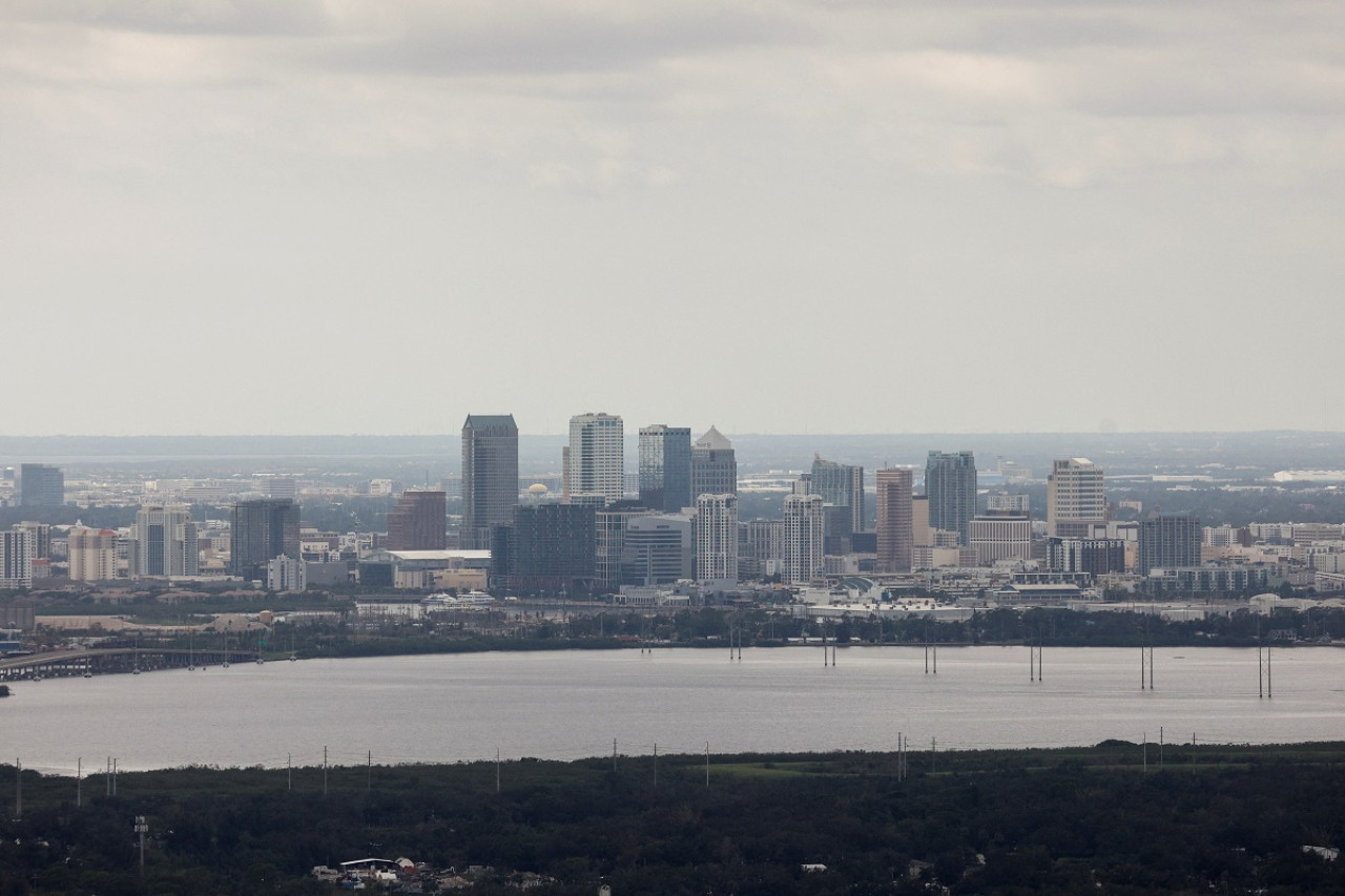 El huracán Milton en Tampa, Florida. Foto: Reuters.