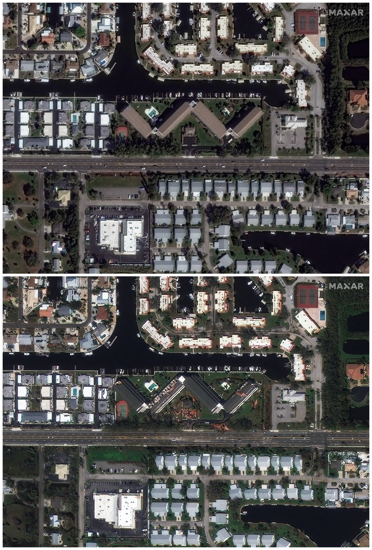 Imágenes satelitales del paso del huracán Milton. Fuente: Reuters