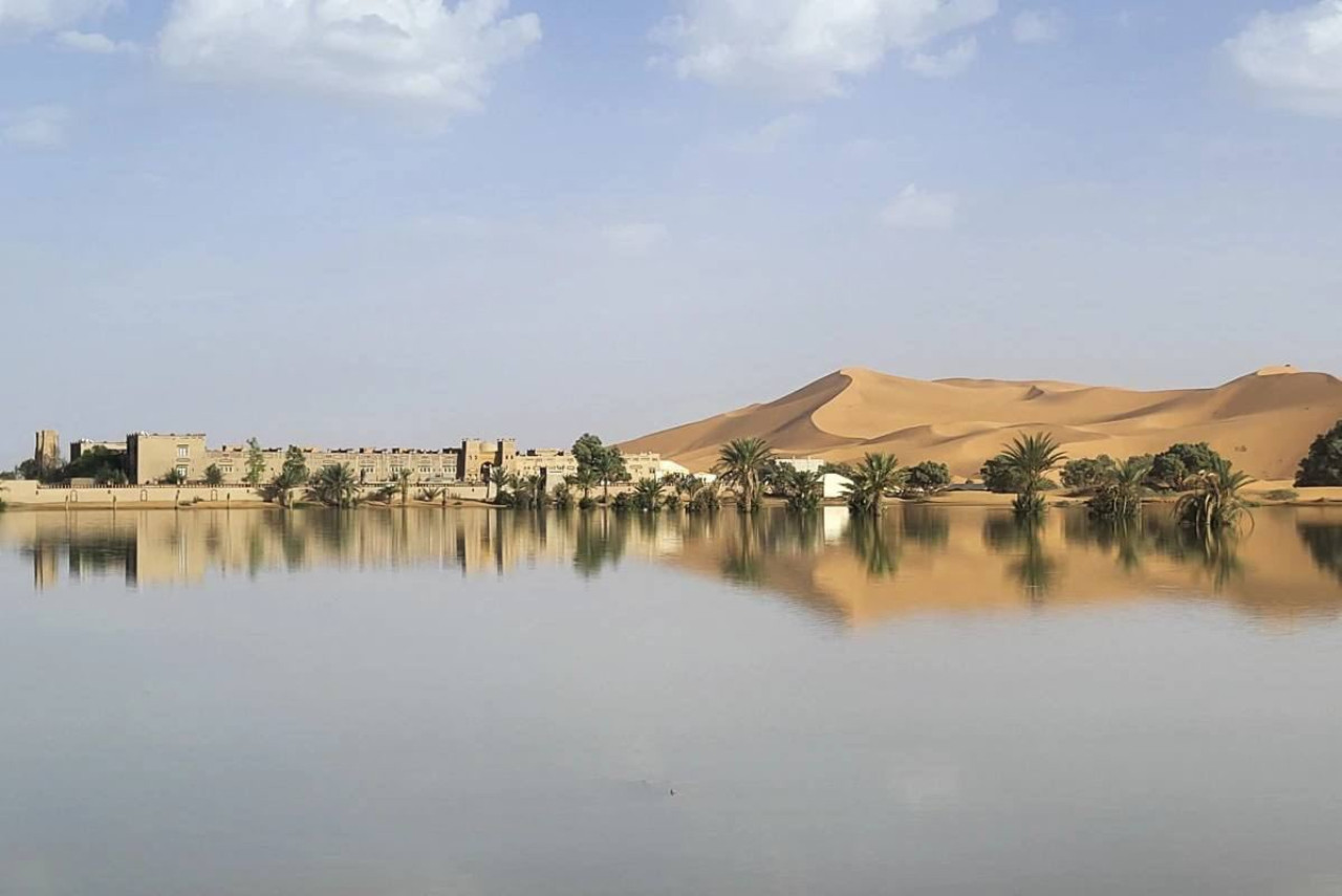 Inundación histórica en el Sahara. Foto: X @Ravi4Bharat