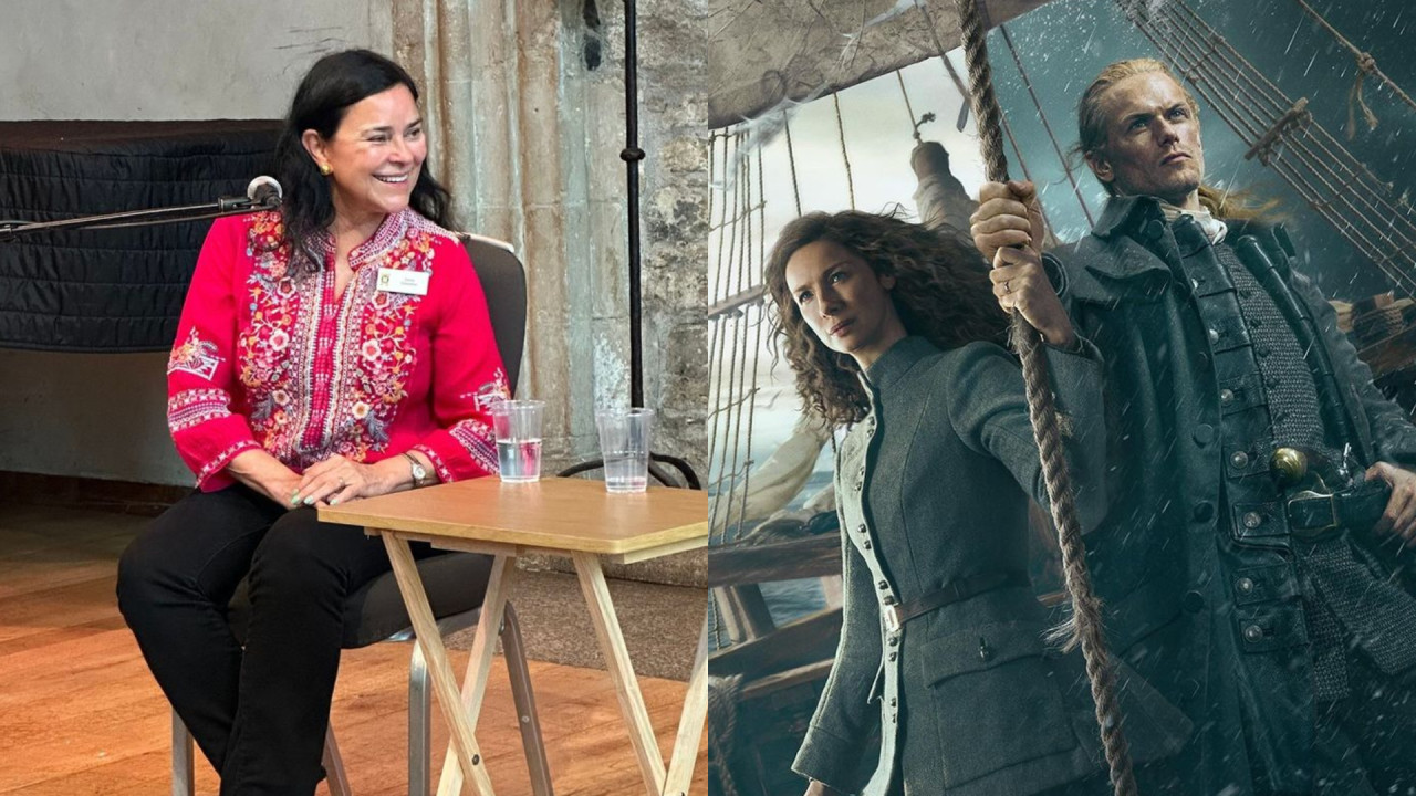 Diana Gabaldon apareció en un capítulo de Outlander. Fotos: Instagram.