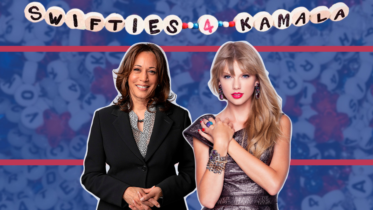 "Swifties 4 Kamala", la organización que vincula a Kamala Harris y Taylor Swift.