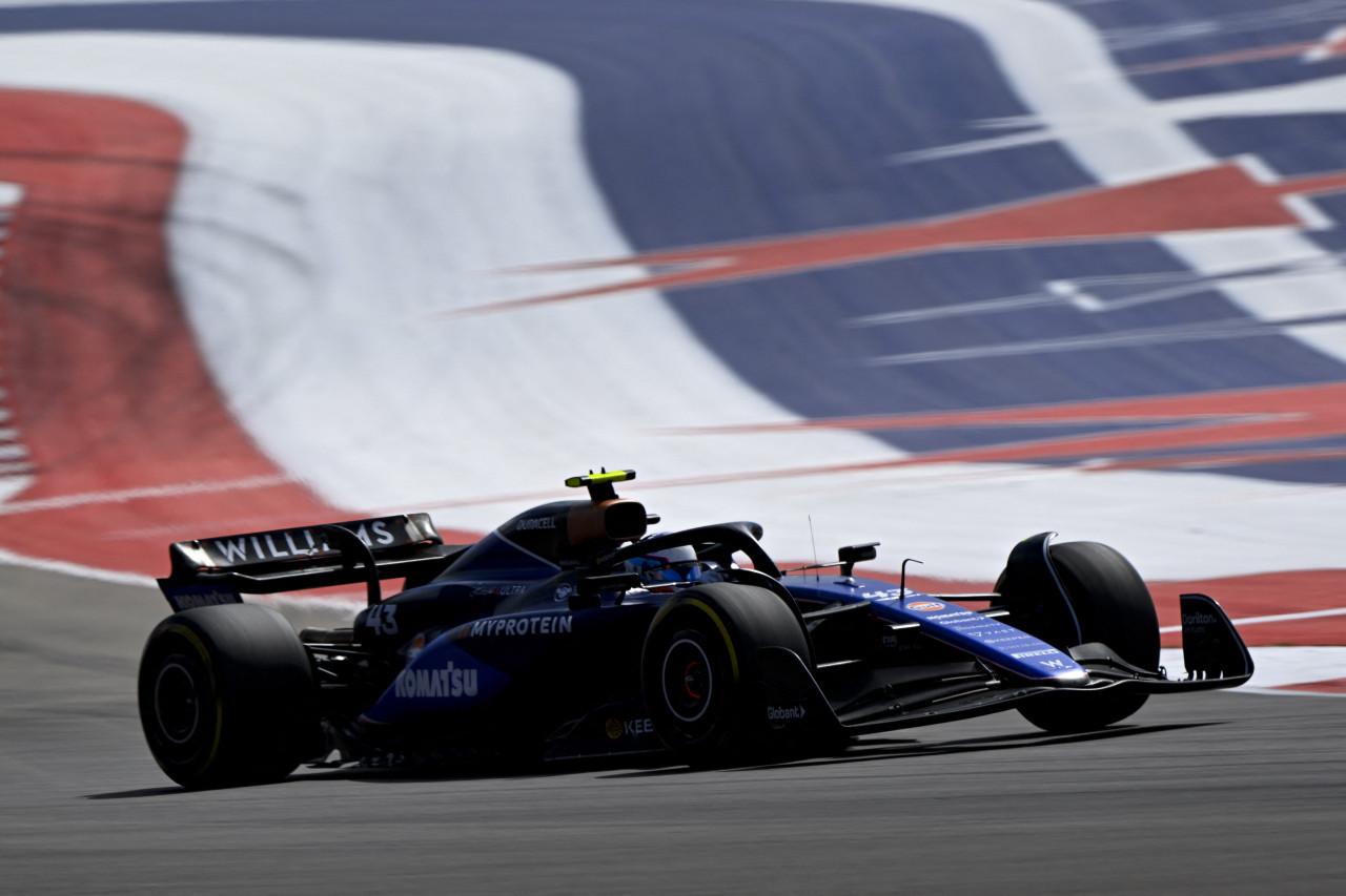 Franco Colapinto en su auto Williams. Foto: Reuters.