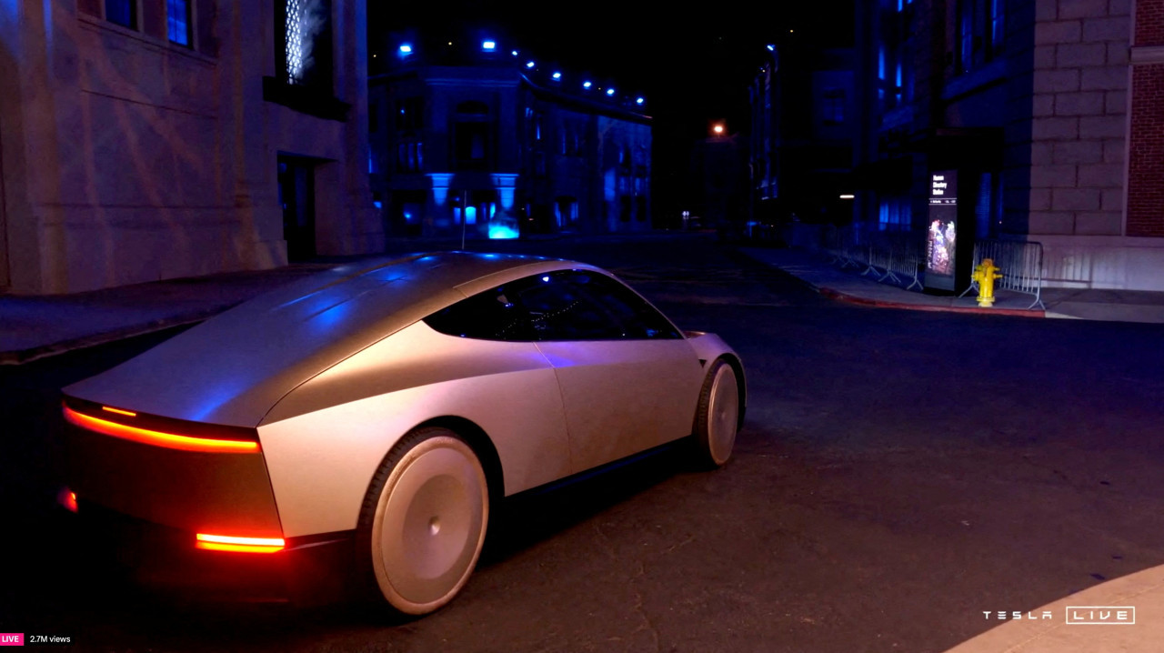 El robotaxi de Tesla. Foto: Reuters.