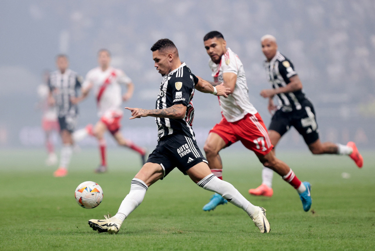 Atlético Mineiro ante River en la Copa Libertadores 2024. Foto: Reuters.