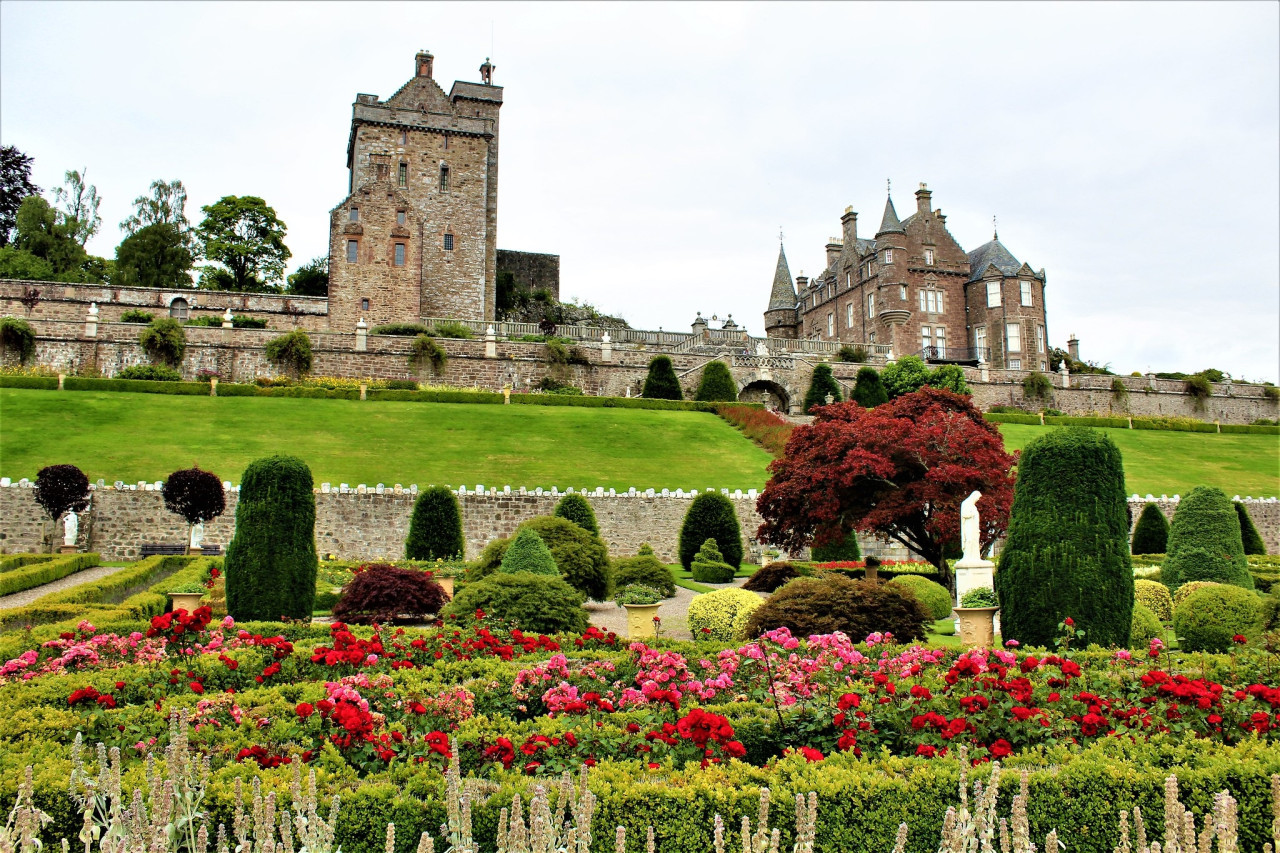 Drummond Castle, usado como los jardines de Versalles. Foto: visitorsguidetoscotland