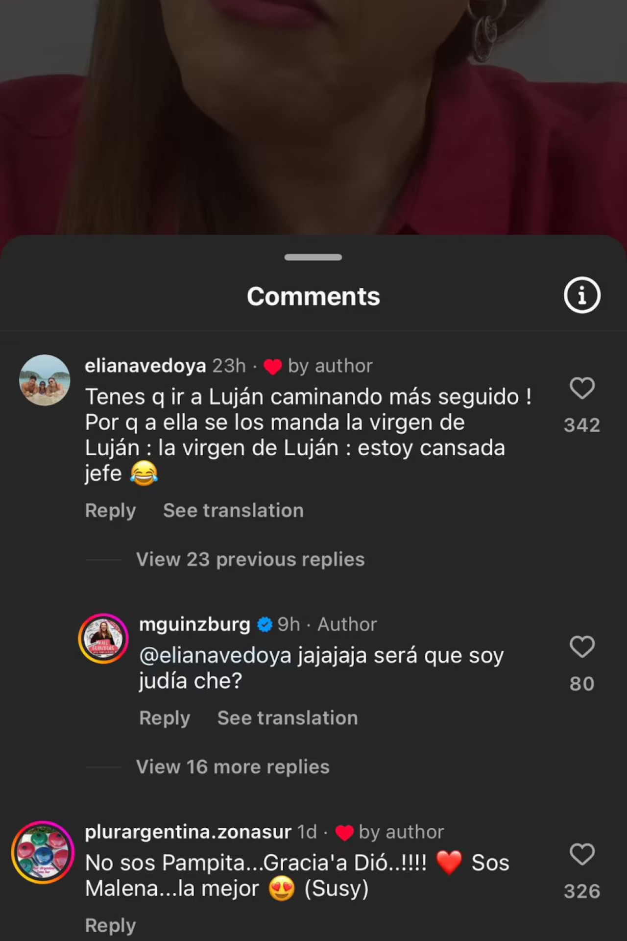 Uno de los comentarios que le dejaron en el video. Foto: Instagram.