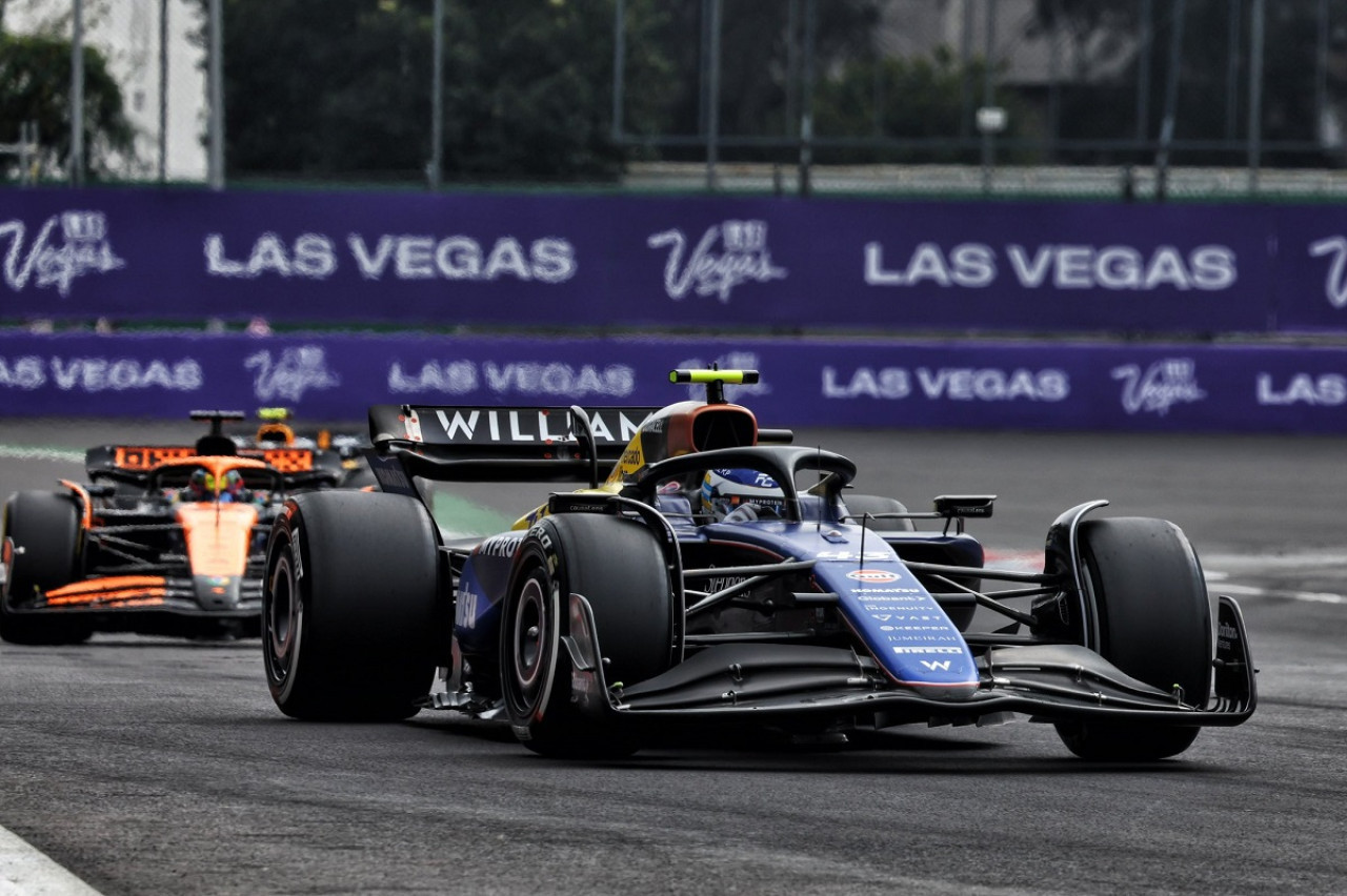 Franco Colapinto en el Gran Premio de México. Foto: X @WilliamsRacing.