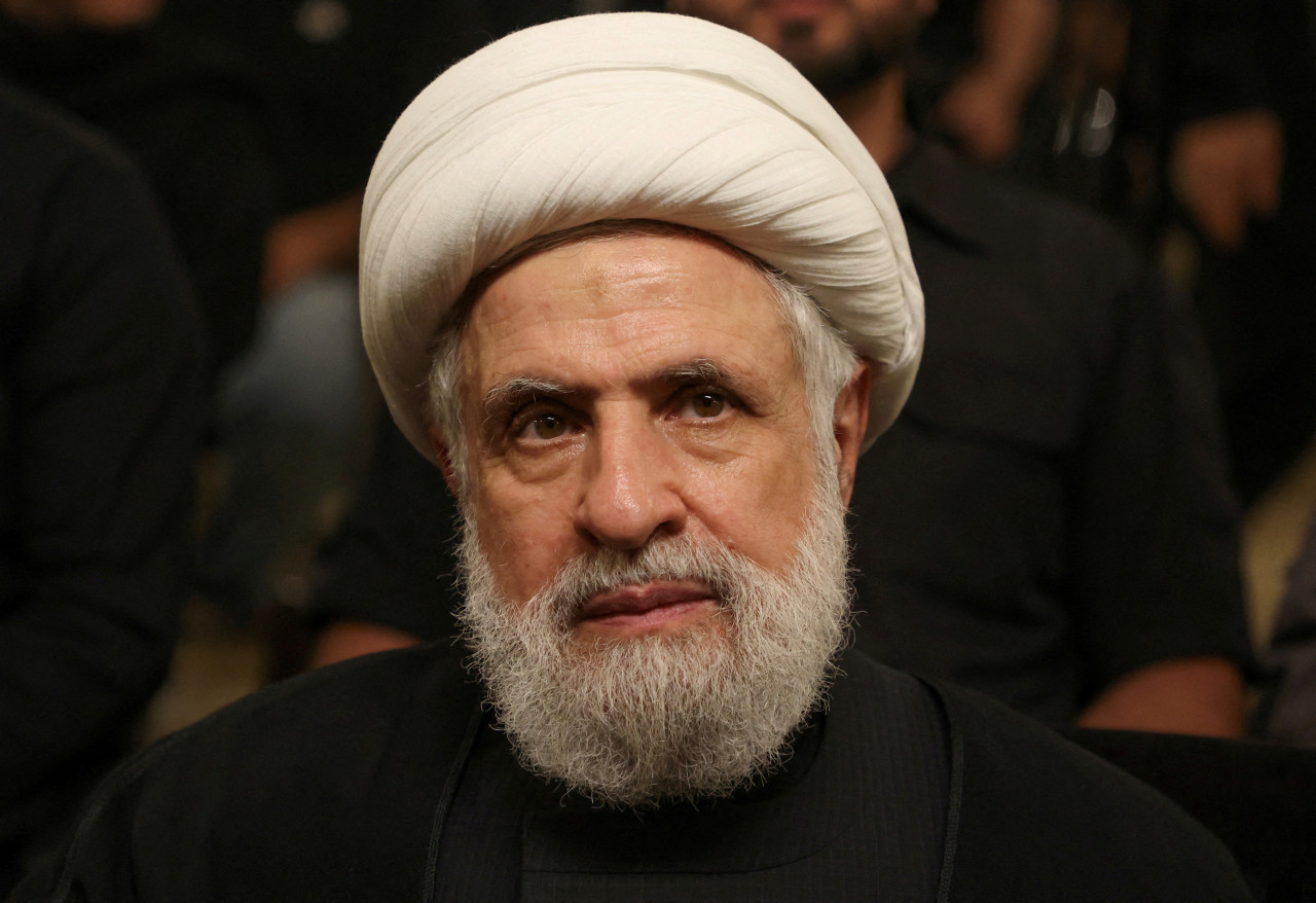 Naim Qasem, líder de Hezbollah. Foto: Reuters.