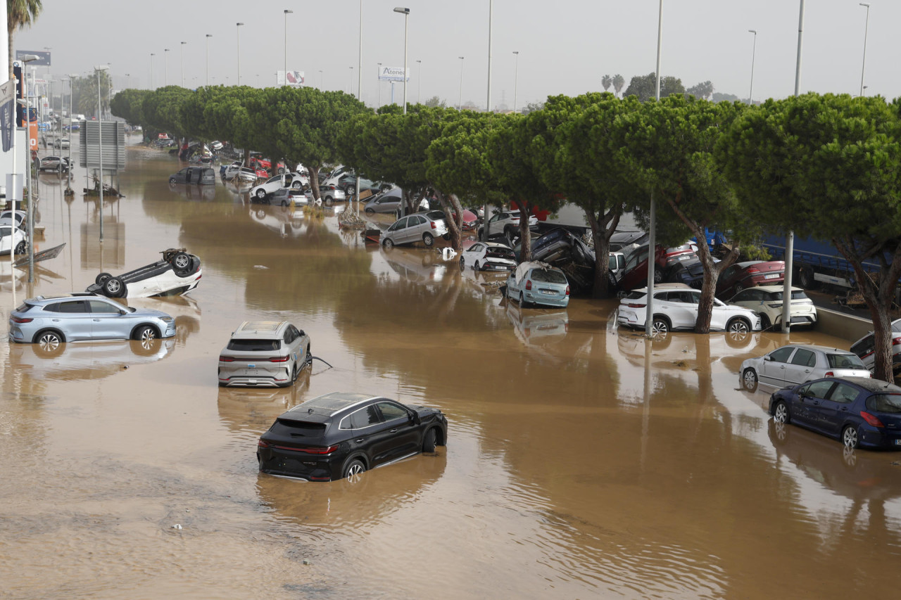 Inundaciones en Valencia, España. Foto: EFE.