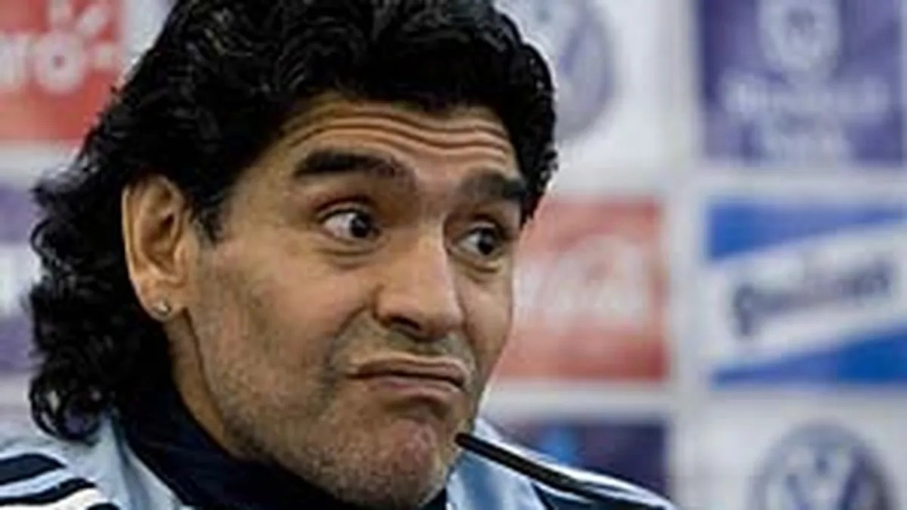 Diego Maradona como entrenador de la Selección argentina.