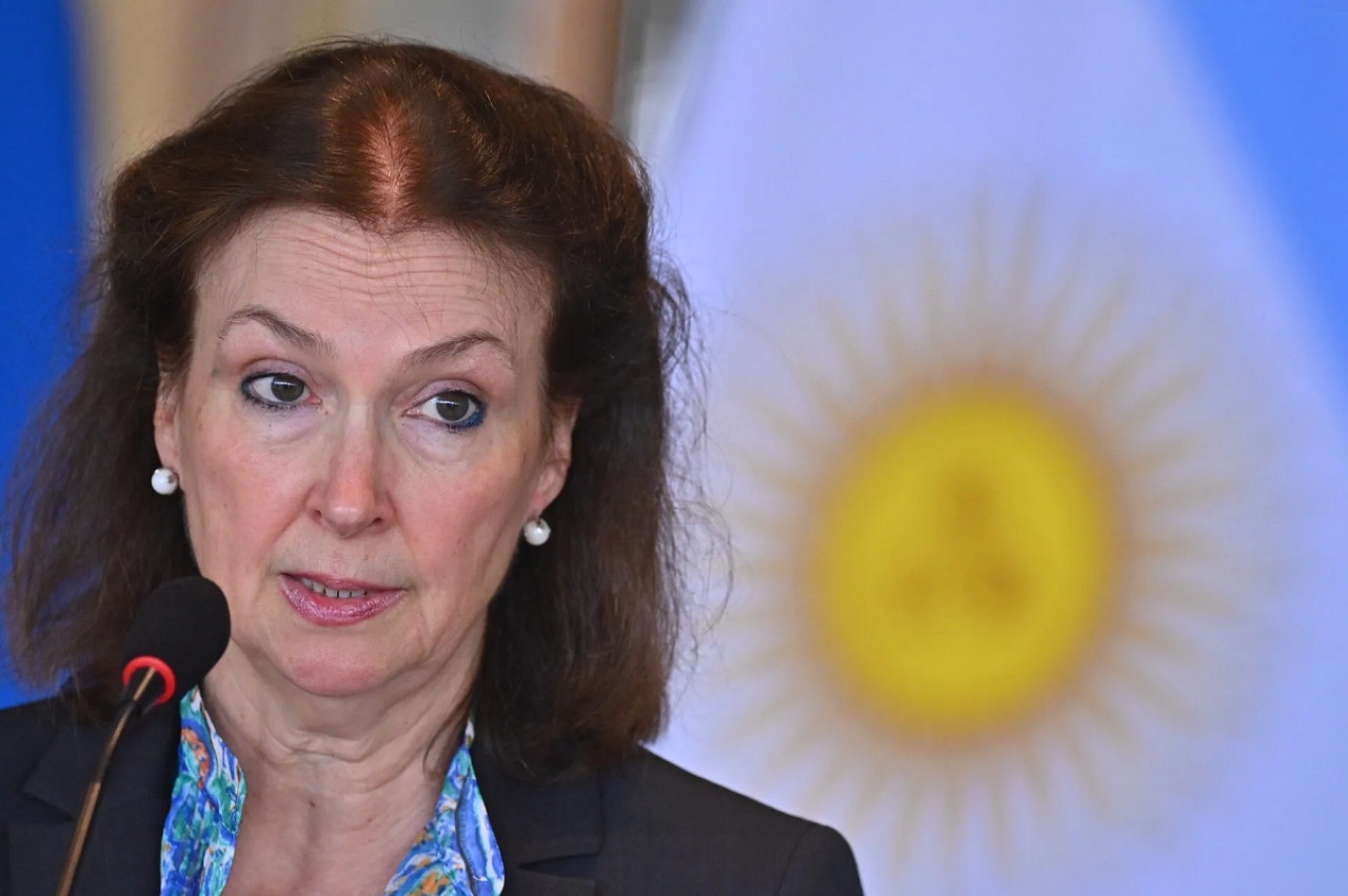 Diana Mondino, canciller de Argentina. Foto: EFE.