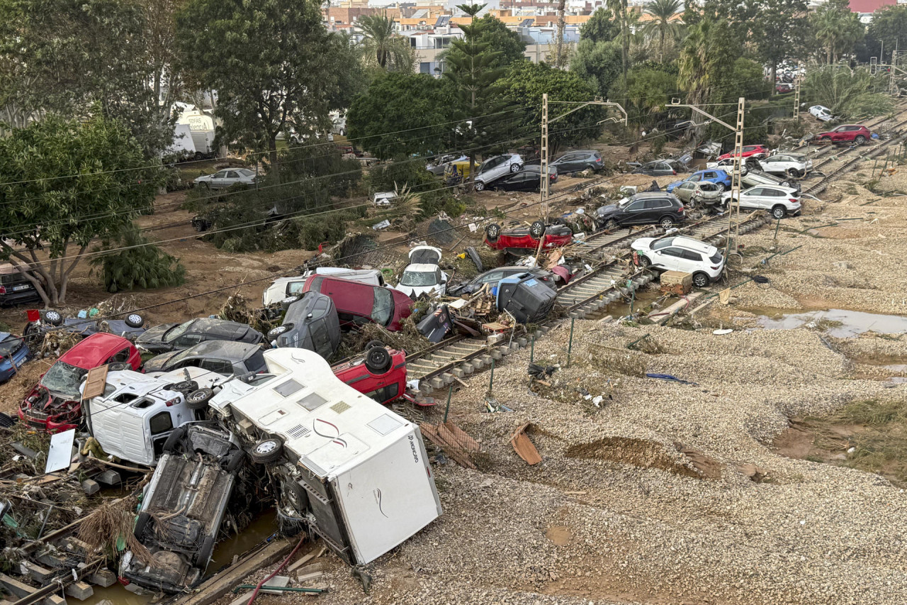 Los destrozos que dejó DANA en Valencia, España. Foto: EFE.