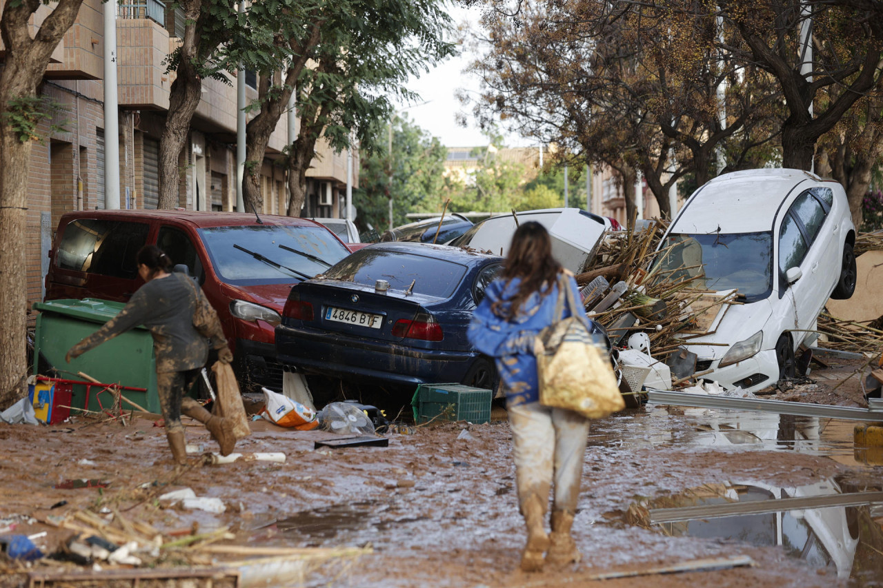 Inundaciones en Valencia, España. Foto: EFE.