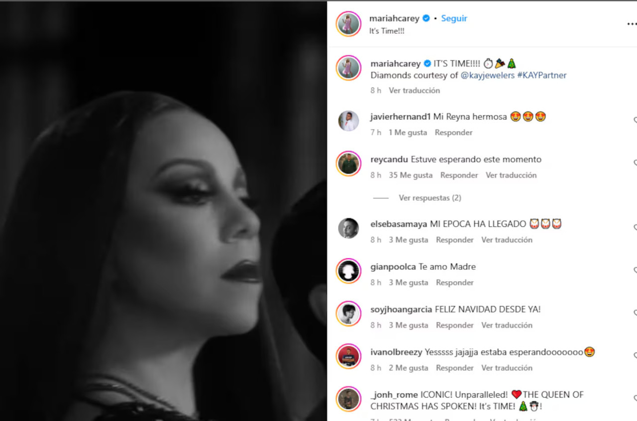 Posteo de Mariah Carey. Foto: Instagram