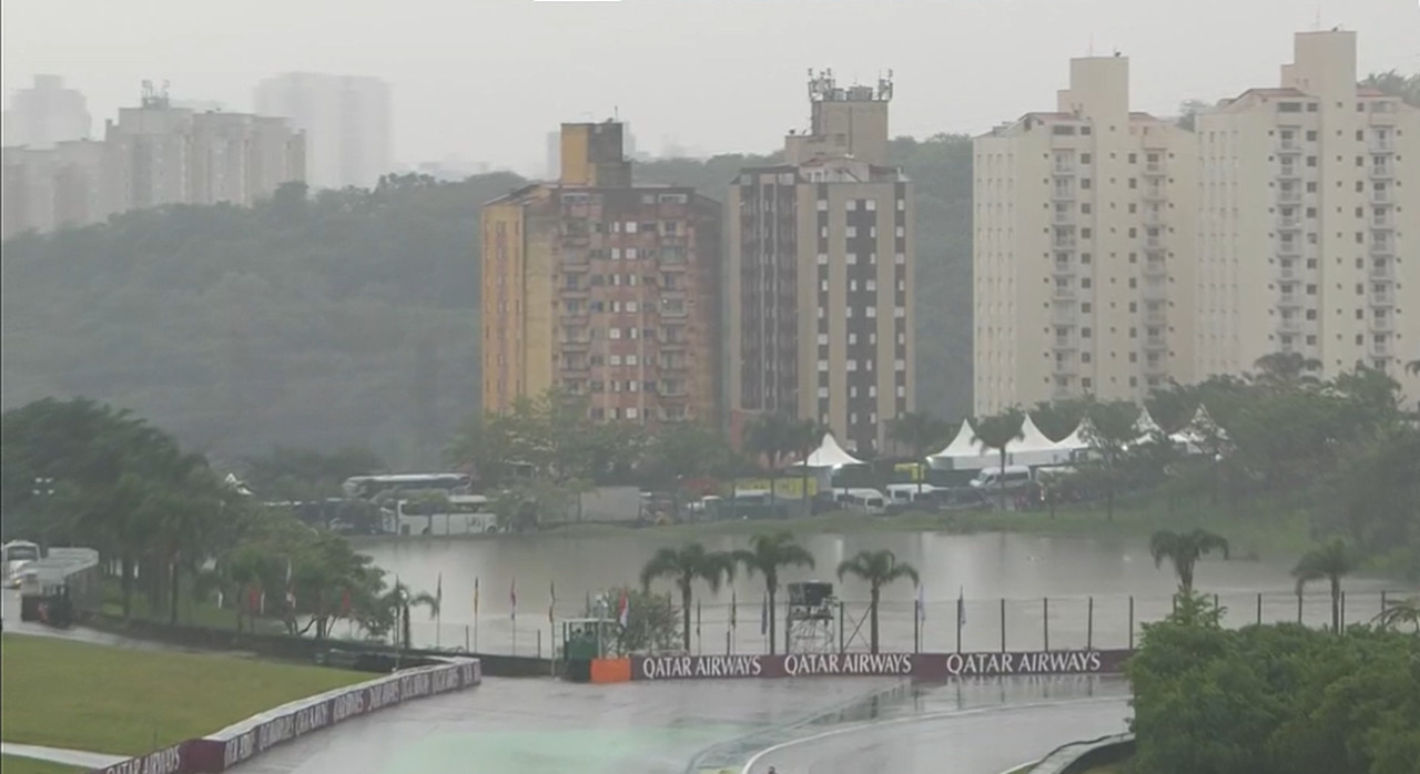 Lluvias en Intergalos, GP de Brasil. Foto: Fórmula 1