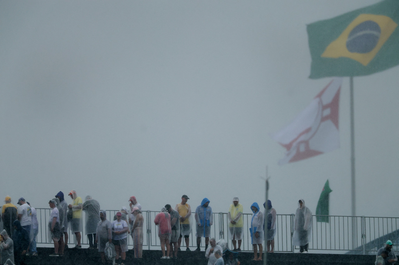 Lluvias en Intergalos, Gran Premio de Brasil. Foto: Reuters