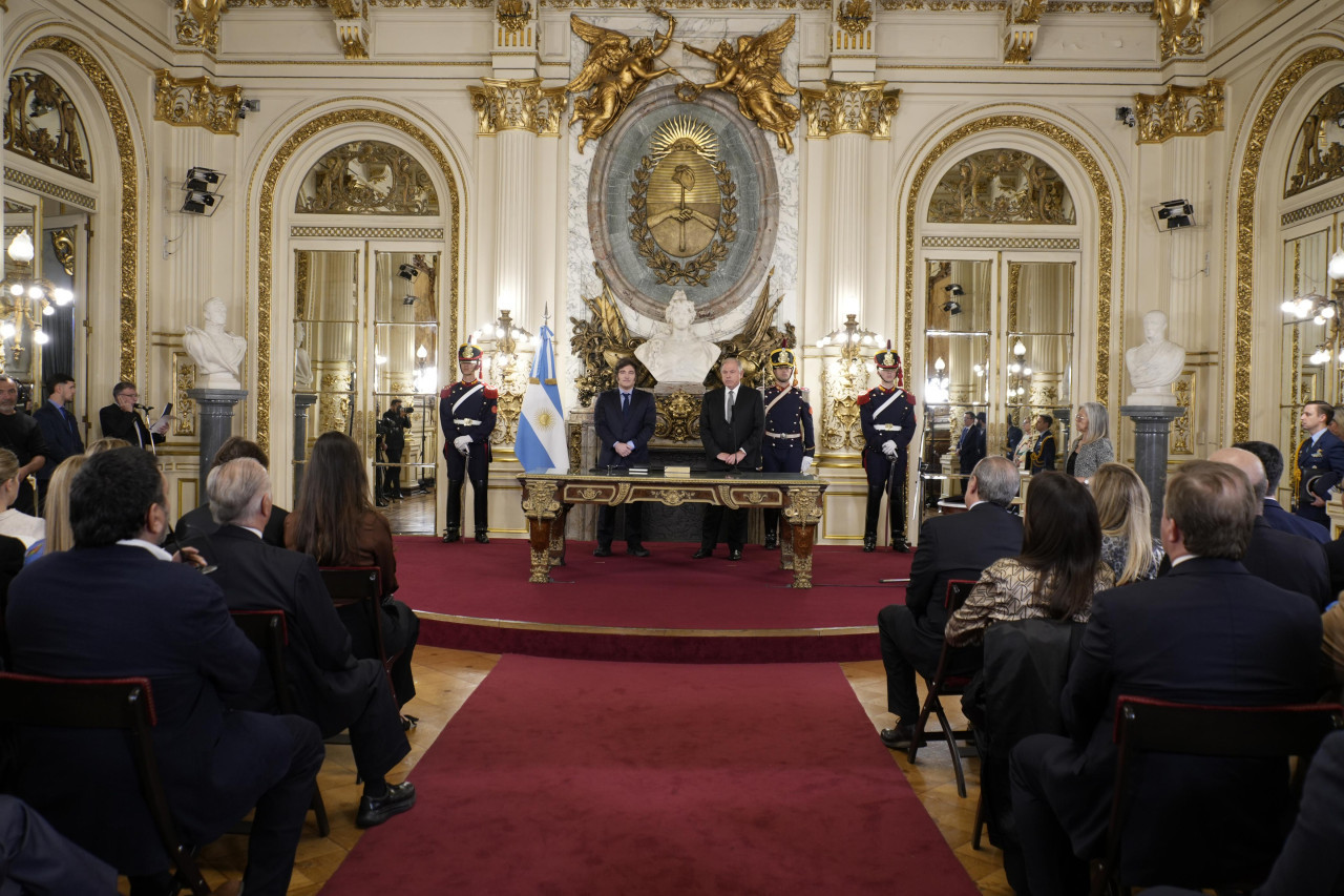 Gerardo Werthein y Javier Milei. Foto: Presidencia.