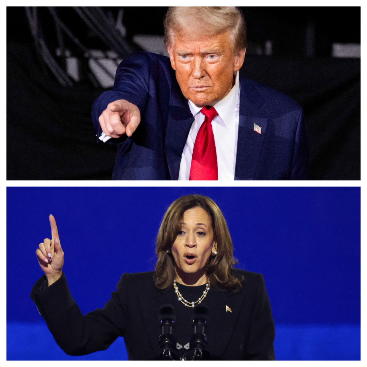 Donald Trump, Kamala Harris, elecciones en Estados Unidos. Foto: Reuters.