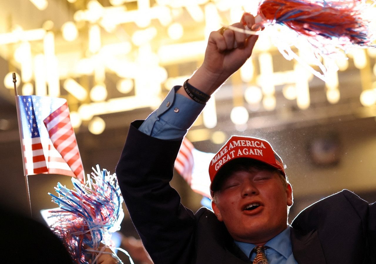 Festejos de los republicanos por el triunfo de Donald Trump. Foto: Reuters