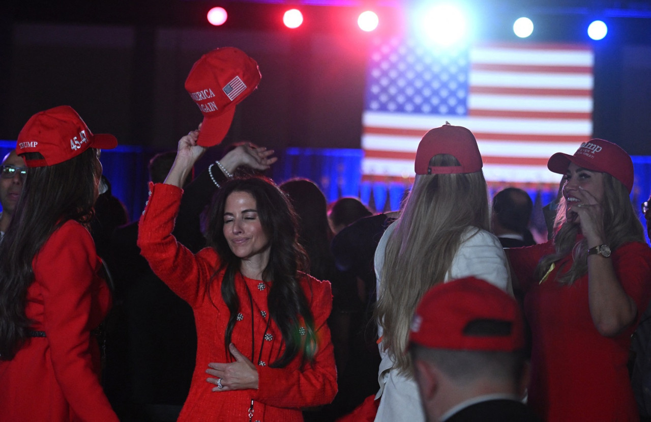 Festejos de los republicanos por el triunfo de Donald Trump. Foto: Reuters