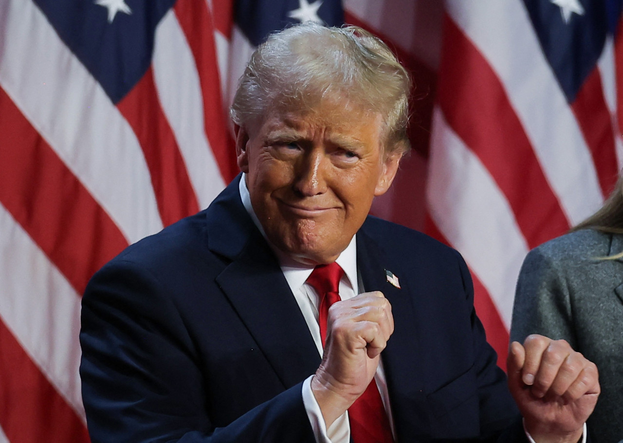 Donald Trump tras la victoria en las elecciones en Estados Unidos. Foto: Reuters.