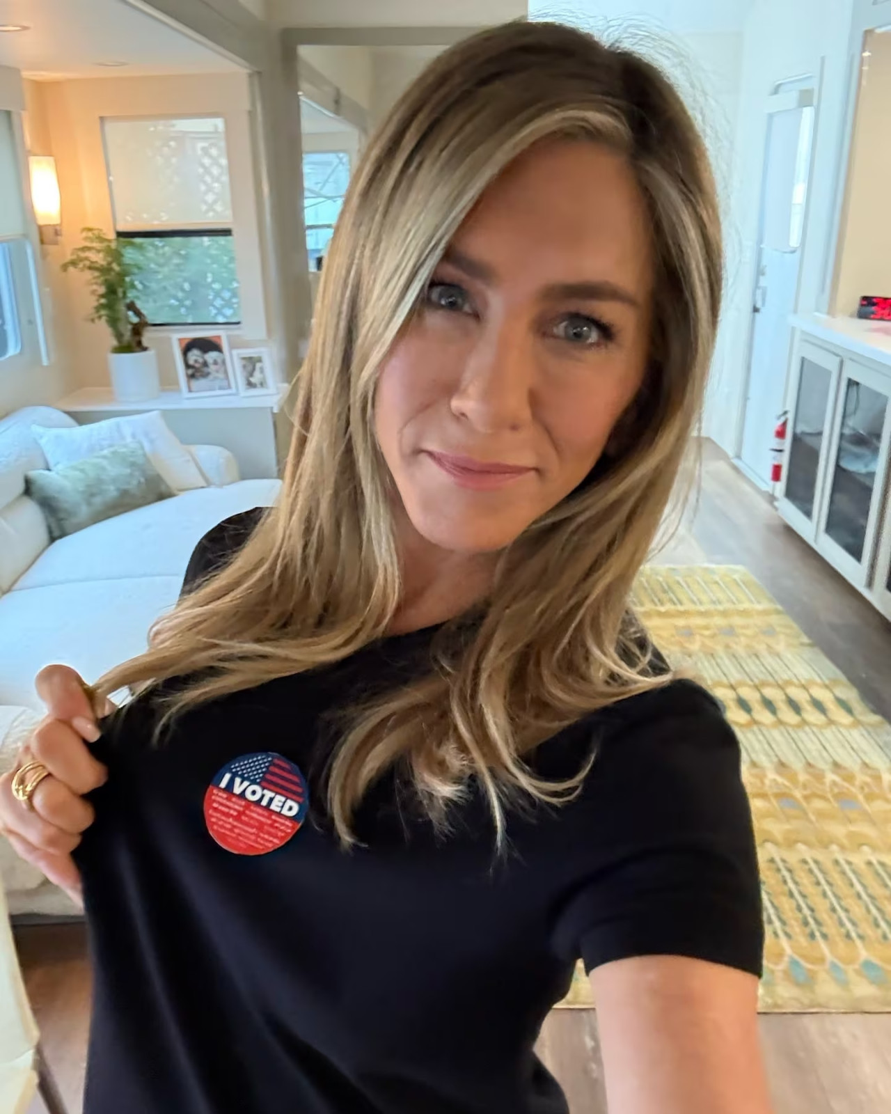 Jennifer Aniston, comprometida con su voto. Fuente: Instagram