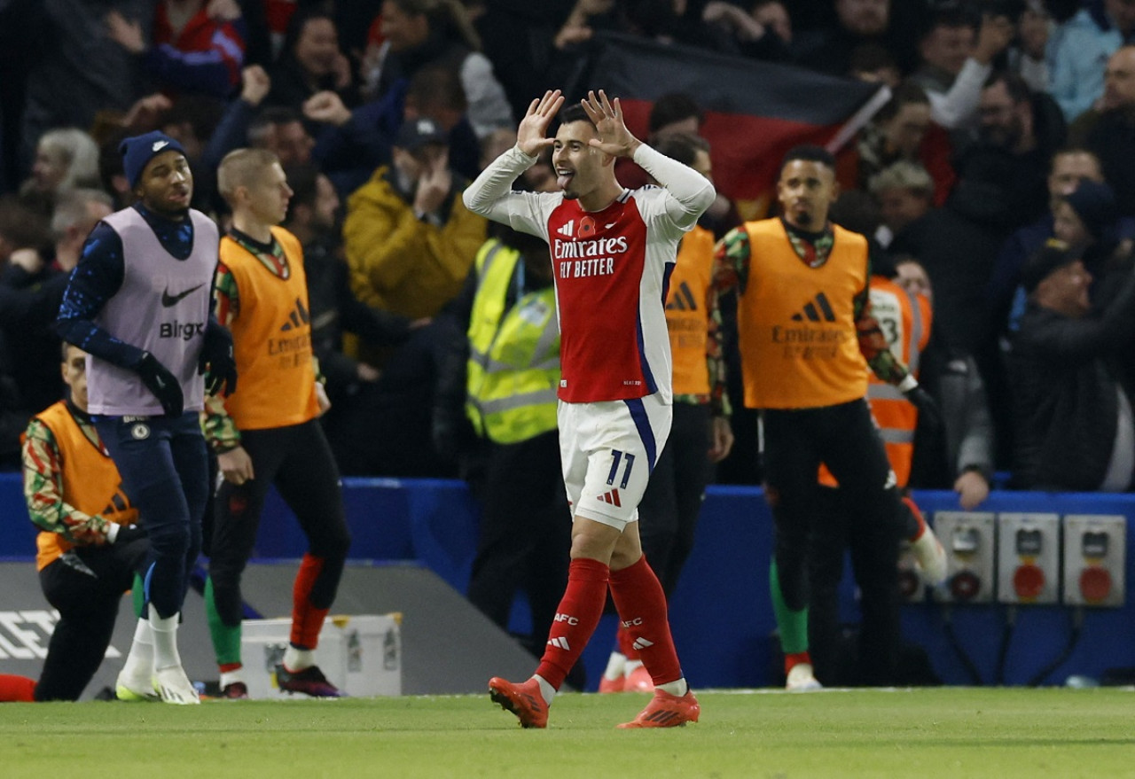 Gabriel Martinelli; Chelsea vs. Arsenal. Foto: Reuters.