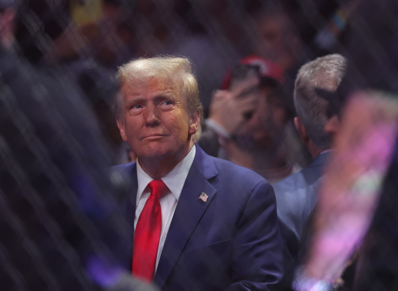 Donald Trump en el evento de la UFC. Foto: Reuters