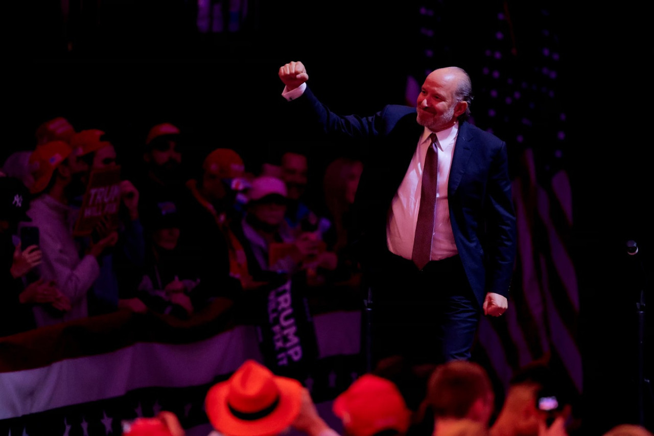 Howard Lutnick en un acto de campaña de Donald Trump. Foto: Reuters.