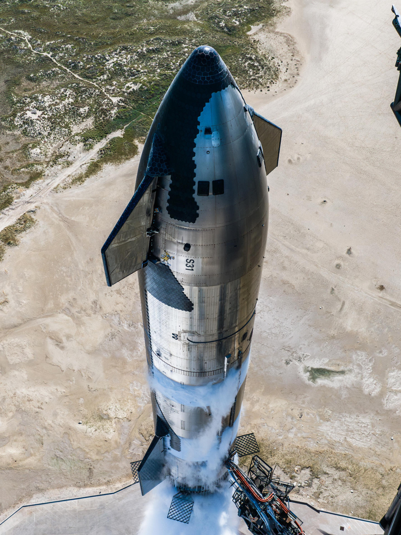 El cohete espacial Starship. Foto: EFE.