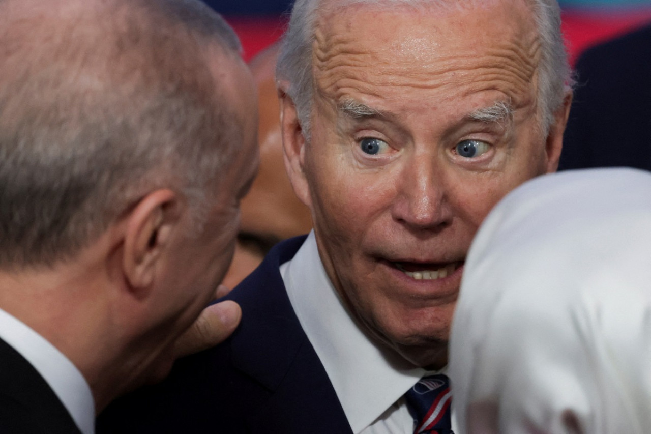 Recep Tayyip Erdogan y Joe Biden en la cumbre del G20 de Río de Janeiro. Foto: Reuters.