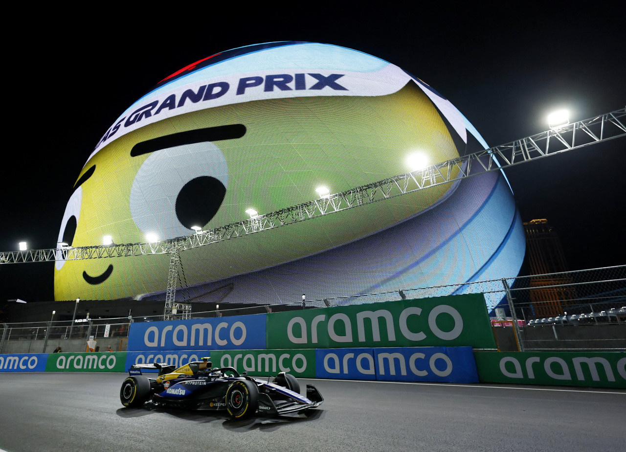 Franco Colapinto en el Gran Premio de Las Vegas de Fórmula 1. Foto: Reuters.