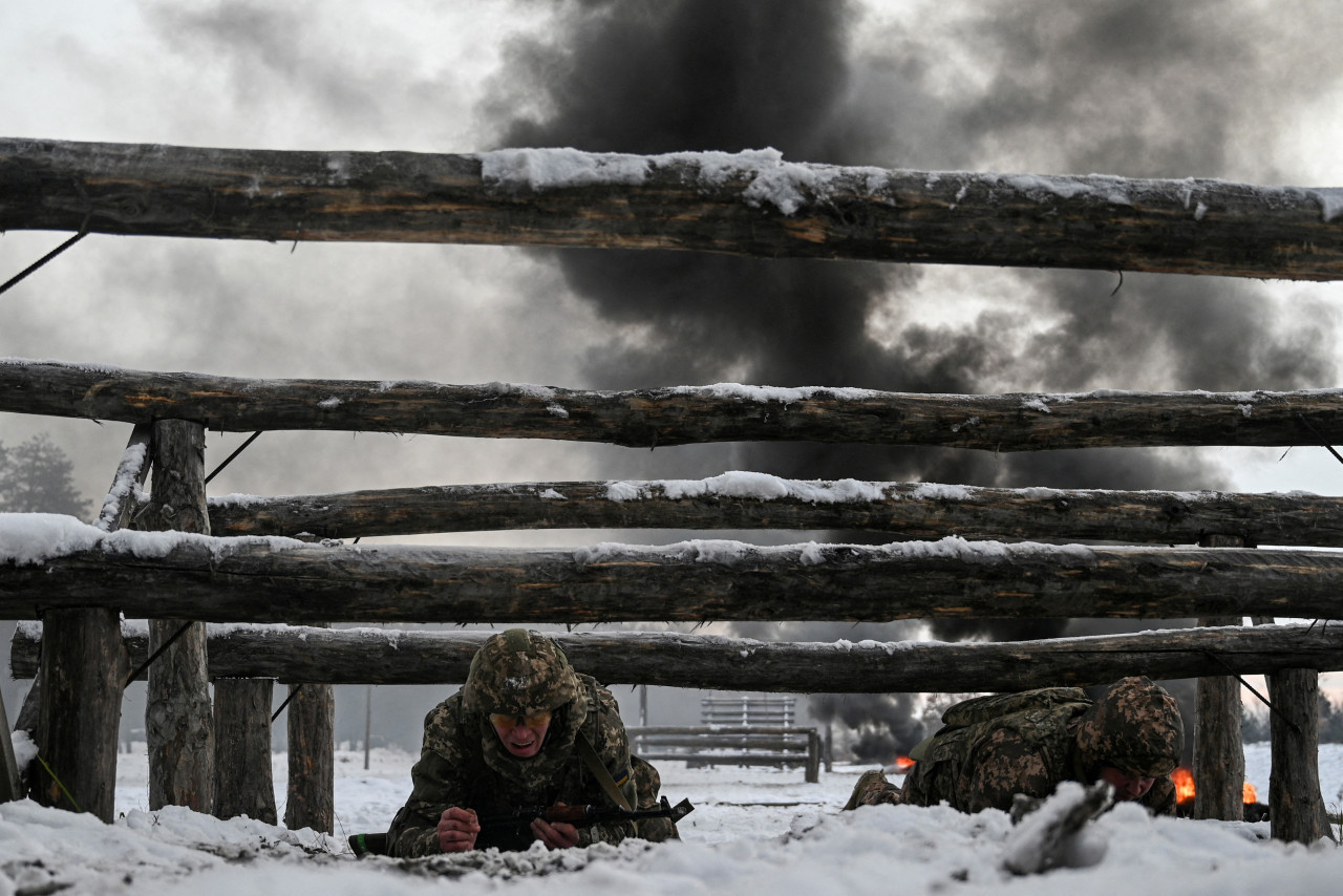 Ejército de Ucrania en un ejercicio militar. Foto: Reuters.