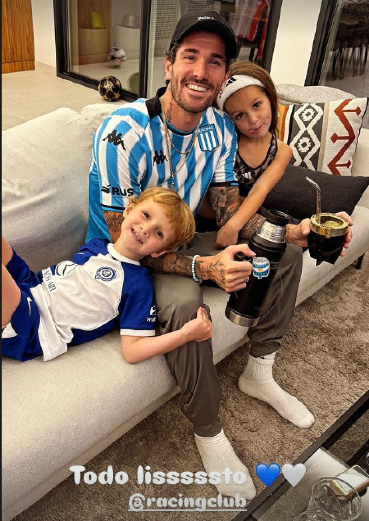 Rodrigo De Paul, listo para ver la final de la Sudamericana. Foto: Captura