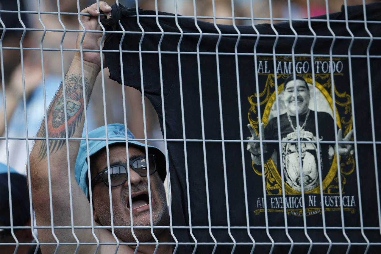 Los hinchas de Racing en la final de la Copa Sudamericana. Foto: Reuters