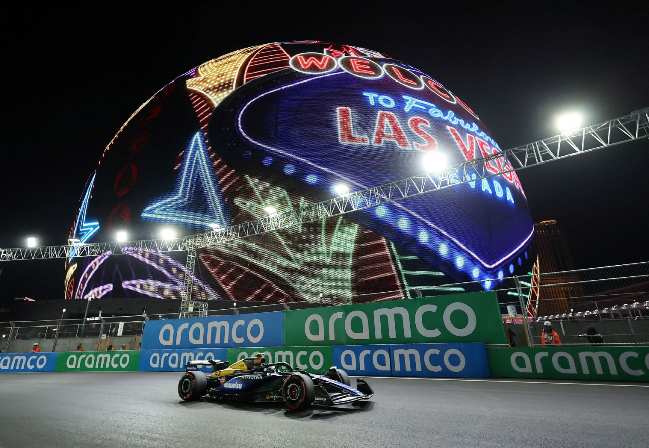 Franco Colapinto en el Gran Premio de Las Vegas. Foto: Reuters