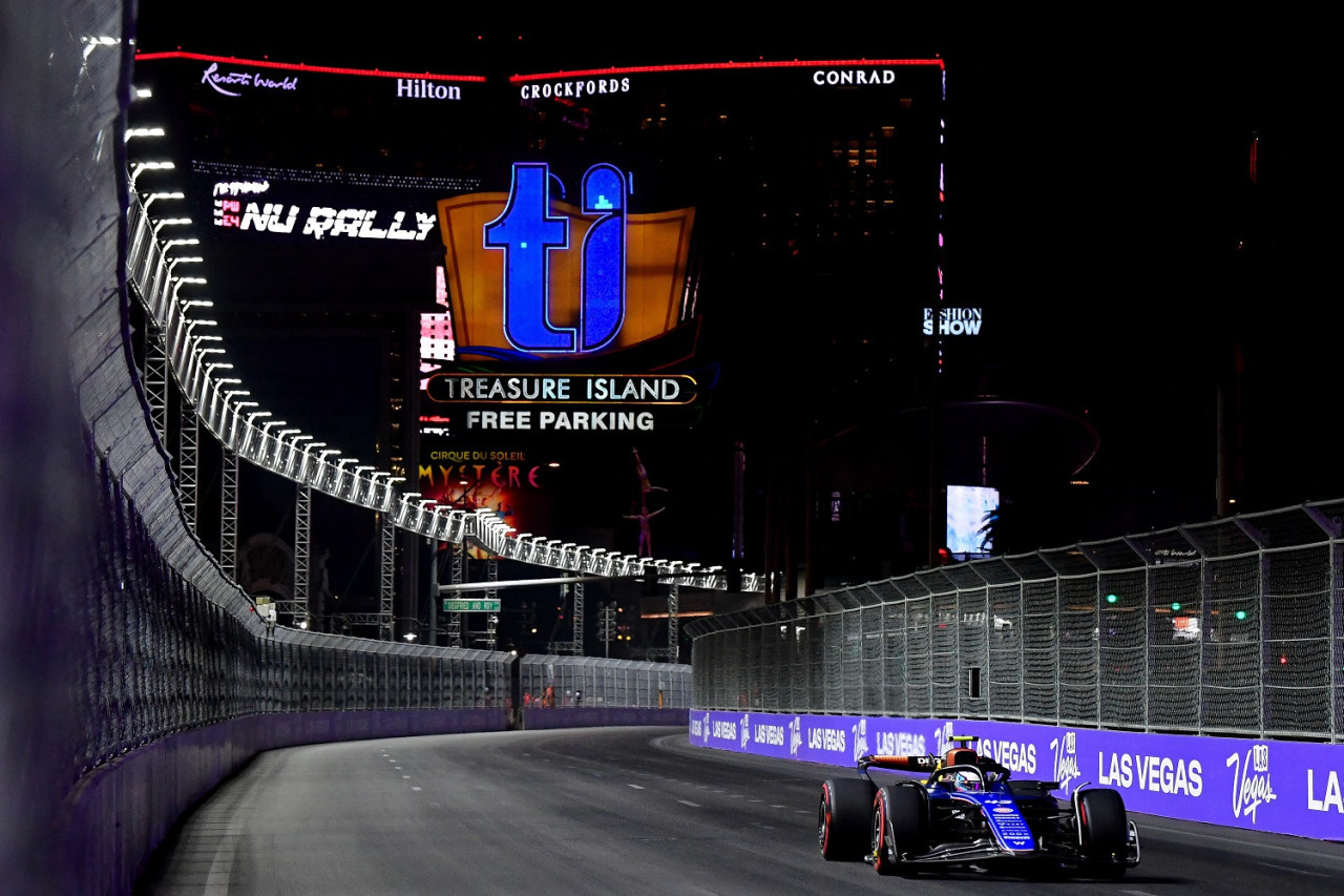 Franco Colapinto en el Gran Premio de Las Vegas. Foto: Reuters