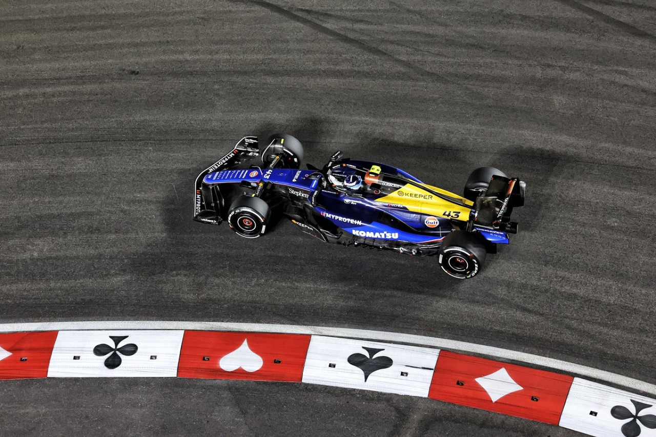 Franco Colapinto en el Gran Premio de Las Vegas. Foto: X @WilliamsRacing.