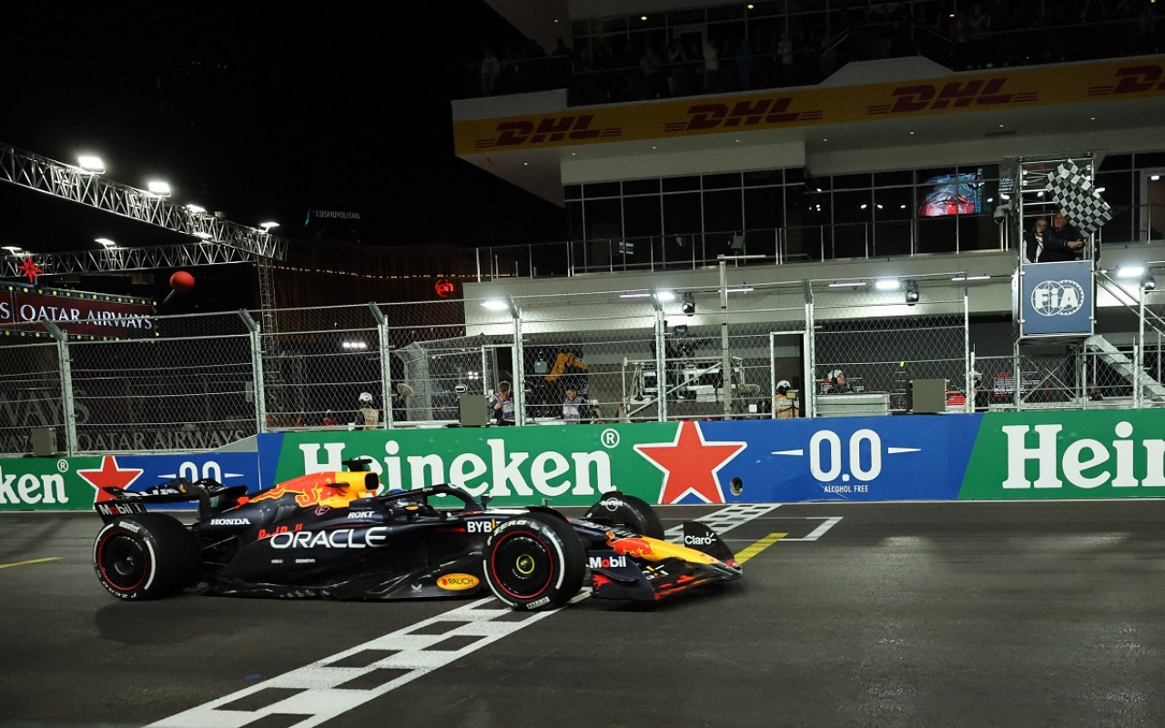 Max Verstappen en el GP de Las Vegas. Foto: Reuters.