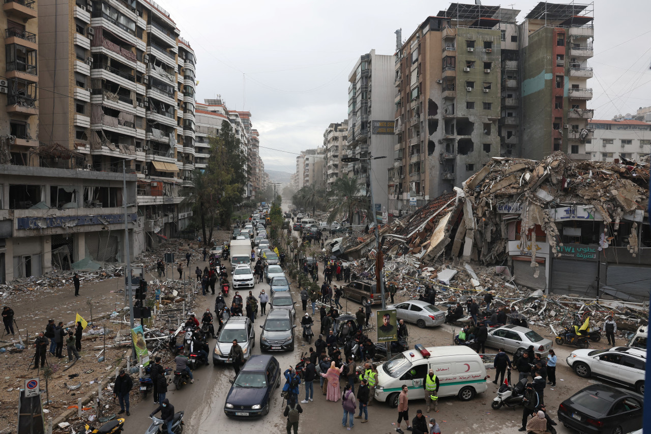 Personas regresan a sus hogares en el Líbano tras tregua entre Israel y Hezbollah. Foto: Reuters.