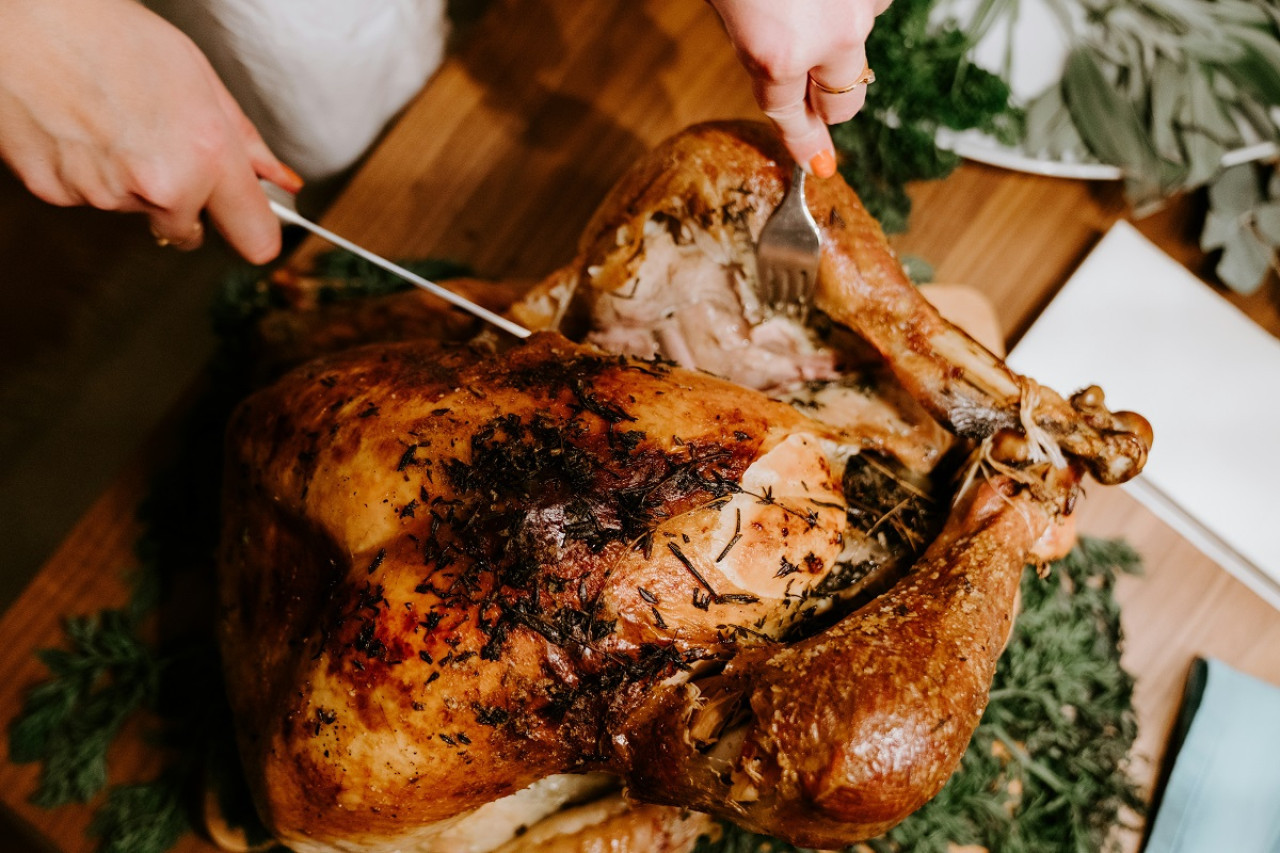 El tradicional pavo del Día de Acción de Gracias. Foto: Unsplash.